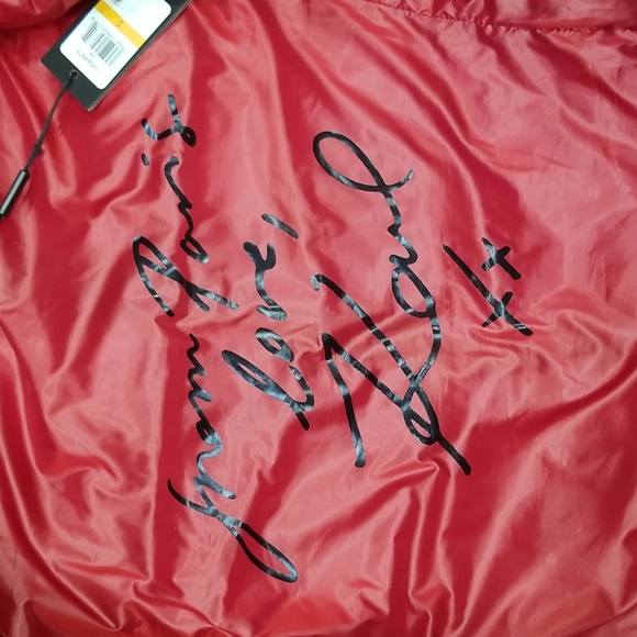 NEW! Karl Lagerfeld Faux Fur Collar Short Black Puffer Jacket Size Small - Picture 9 of 10